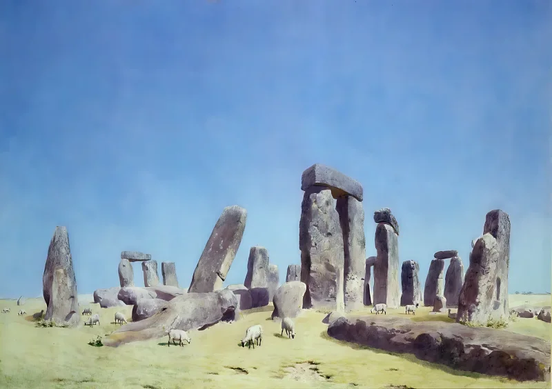 William Turner | Får ved Stonehenge - 1828 | Indrammet kunsttryk | Romantic | formida