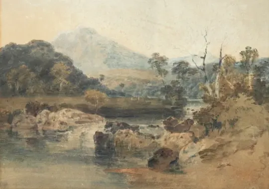 William Turner | Snowdon fra Beddgelert - 1798 | Indrammet kunsttryk | Romantic | formida
