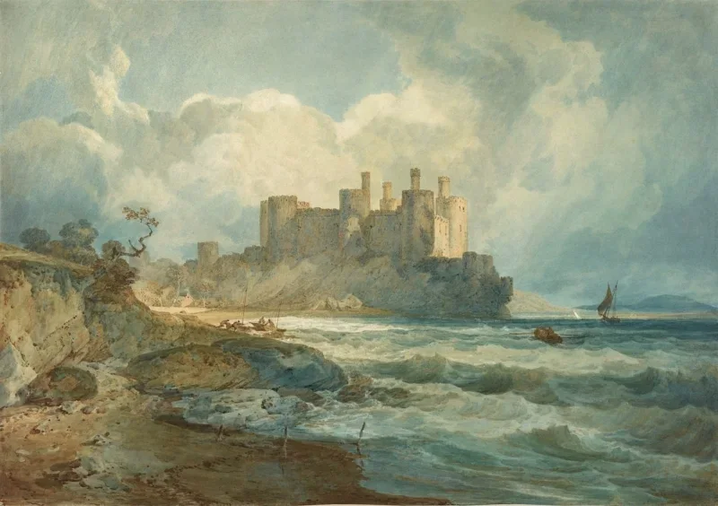 William Turner | Conway Castle, Nordwales - 1798 | Indrammet kunsttryk | Romantic | formida