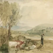William Turner | Lulworth Slot, Dorset - 1820 | Indrammet kunsttryk | Romantic | formida