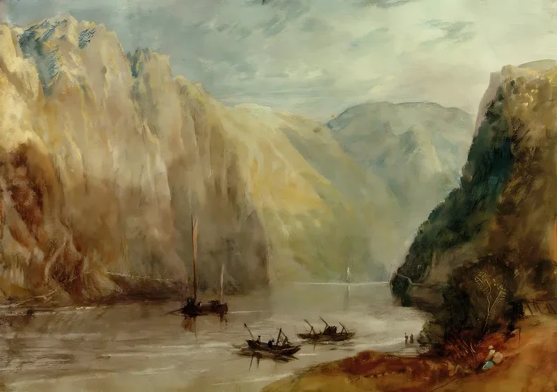 William Turner | Lurleiberg - 1817 | Indrammet kunsttryk | Romantic | formida