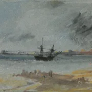 William Turner | Skib grundstødt Brighton - 1830 | Indrammet kunsttryk | Romantic | formida