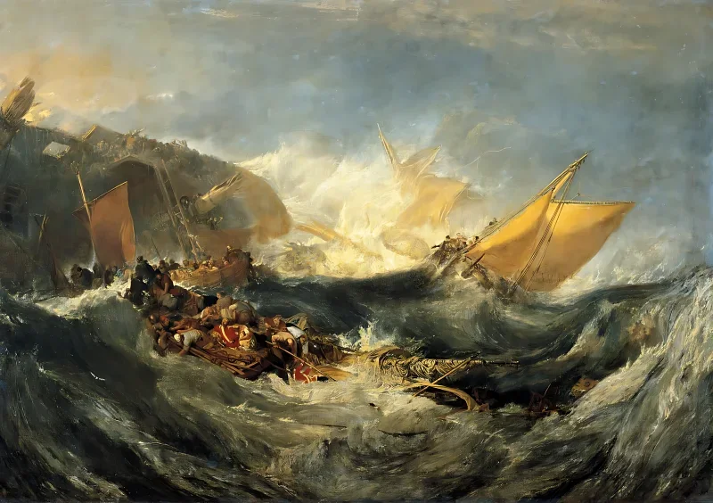 William Turner | Vraget af et transportskib - 1810 | Indrammet kunsttryk | Romantic | formida