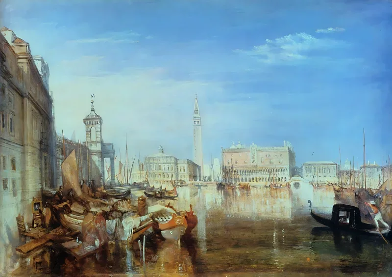 William Turner | Sukkenes Bro, Dogepaladset og Toldhuset i Venedig - 1833 | Indrammet kunsttryk | Romantic | formida