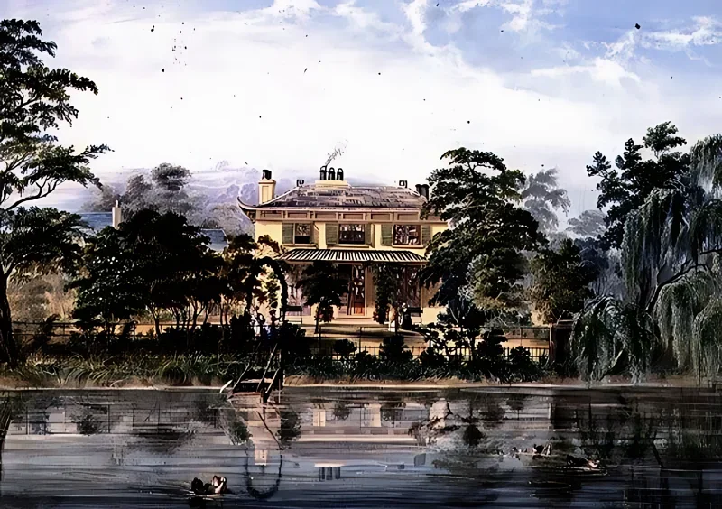 William Turner | Kinesisk villa - 1825 | Indrammet kunsttryk | Romantic | formida