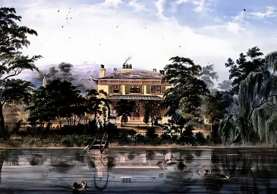 William Turner | Chinesische Villa - 1825 | Gerahmter Kunstdruck | Romantik | formida