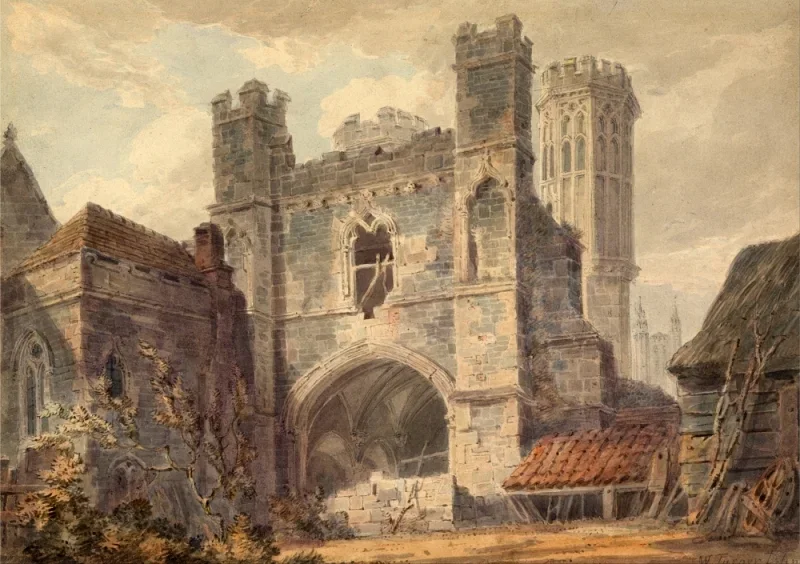 William Turner | Sankt Augustins port, Canterbury - 1793 | Indrammet kunsttryk | Romantic | formida