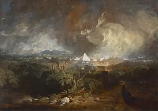 William Turner | Die fünfte Plage Ägyptens - 1800 | Gerahmter Kunstdruck | Romantik | formida