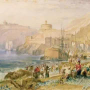 William Turner | St. Mawes i Cornwall - 1823 | Indrammet kunsttryk | Romantic | formida