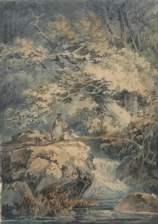 William Turner | Fiskeren - 1794 | Indrammet kunsttryk | Romantic | formida