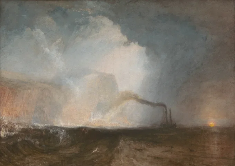 William Turner | Staffa, Fingals hule - 1832 | Indrammet kunsttryk | Romantic | formida