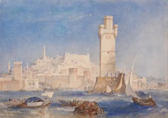 William Turner | Rhodos - 1824 | Indrammet kunsttryk | Romantic | formida