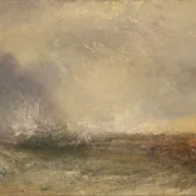 William Turner | Stormfuldt hav bryder mod en kyst - 1840 | Indrammet kunsttryk | Romantic | formida