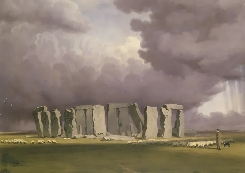 William Turner | Stonehenge, en stormfuld dag - 1846 | Indrammet kunsttryk | Romantic | formida