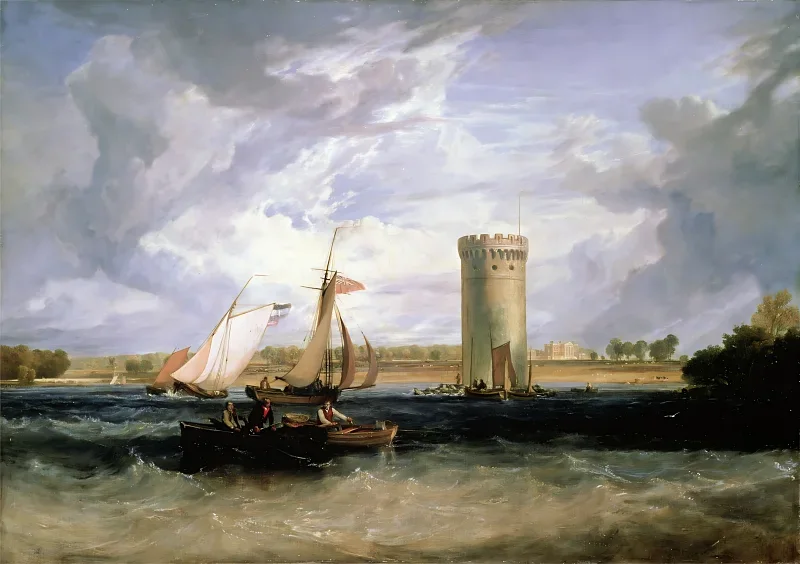 William Turner | Tabley, der Sitz von Sir J.F. Leicester - 1809 | Gerahmter Kunstdruck | Romantik | formida