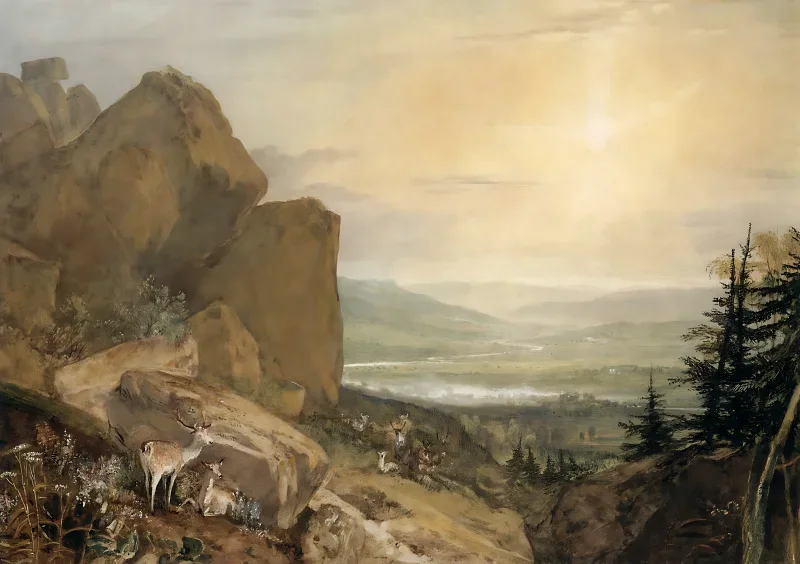 William Turner | Kajens dal med Otley i det fjerne - 1816 | Indrammet kunsttryk | Romantic | formida