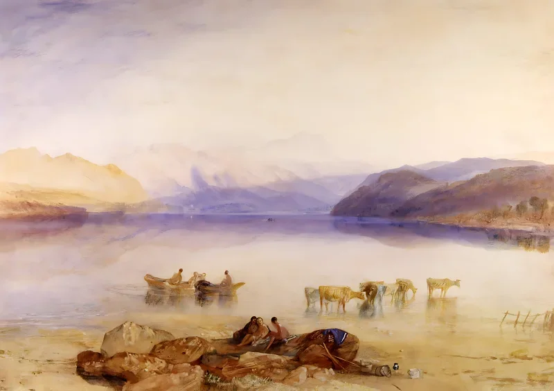 William Turner | Ullswater, Cumberland - 1835 | Indrammet kunsttryk | Romantic | formida