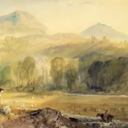 William Turner | Valle Crucis Abtei, Denbighshire - 1826 | Indrammet kunsttryk | Romantic | formida