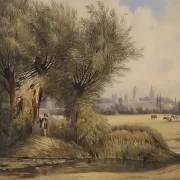 William Turner | Udsigt over Oxford fra floden - 1862 | Indrammet kunsttryk | Romantic | formida