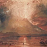 William Turner | Vesuvs udbrud - 1817 | Indrammet kunsttryk | Romantic | formida