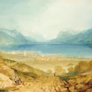 William Turner | Vevey, Genevesøen - 1802 | Indrammet kunsttryk | Romantic | formida