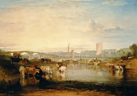 William Turner | Walton Brücken - 1806 | Gerahmter Kunstdruck | Romantik | formida