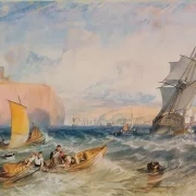 William Turner | Whitby - 1824 | Indrammet kunsttryk | Romantic | formida