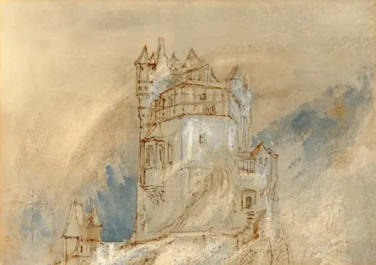 William Turner | Burg Eltz mit einem Regenbogen - 1840 | Gerahmter Kunstdruck | Romantik | formida