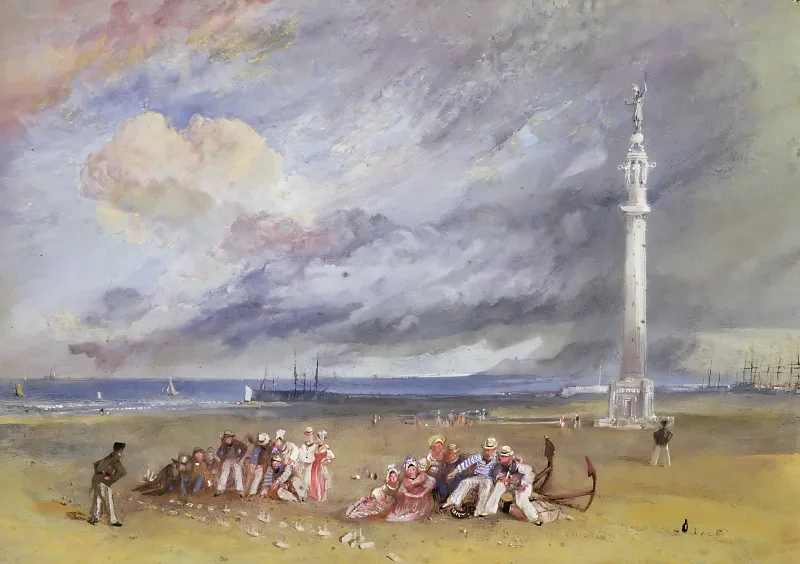 William Turner | Yarmouth Sands - 1824 | Indrammet kunsttryk | Romantic | formida