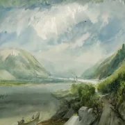William Turner | Lahn-flodernes sammenløb - 1817 | Indrammet kunsttryk | Romantic | formida