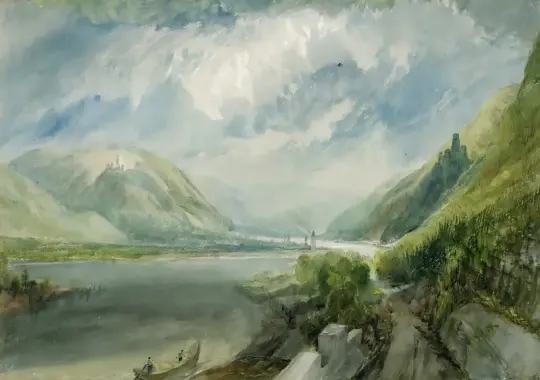 William Turner | Zusammenfluss der Lahn - 1817 | Gerahmter Kunstdruck | Romantik | formida