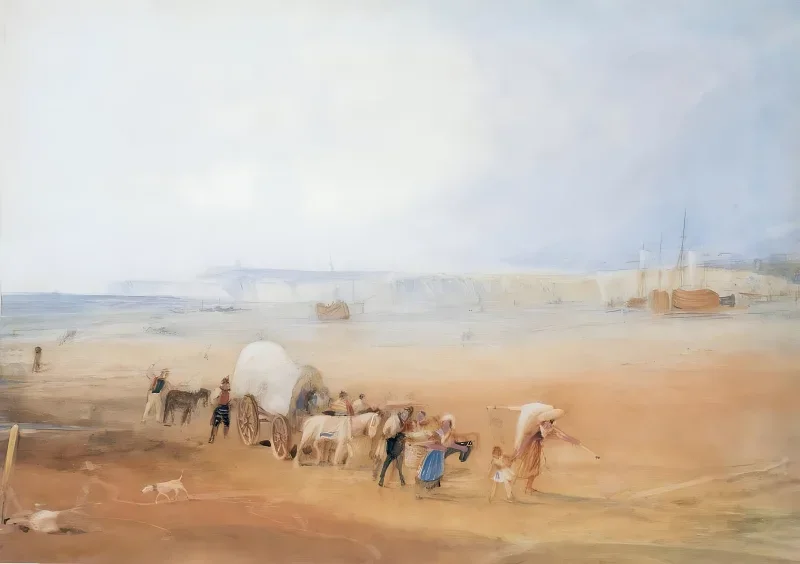 William Turner | Strandscene på sydkysten - 1825 | Indrammet kunsttryk | Romantic | formida