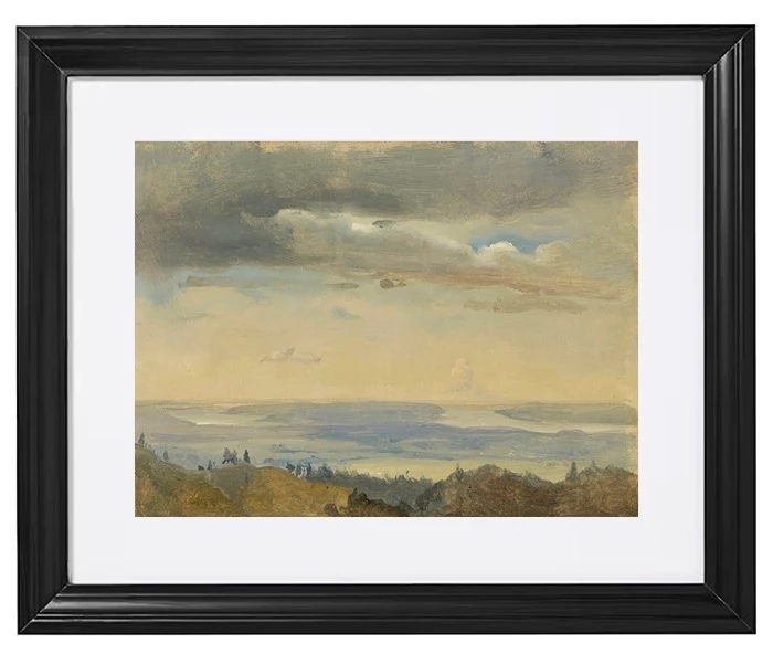 Wolkenstudie mit Flusslandschaft - 1825