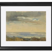 Wolkenstudie mit Flusslandschaft - 1825