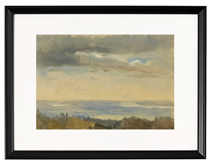 Wolkenstudie mit Flusslandschaft - 1825