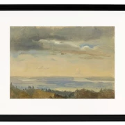 Wolkenstudie mit Flusslandschaft - 1825