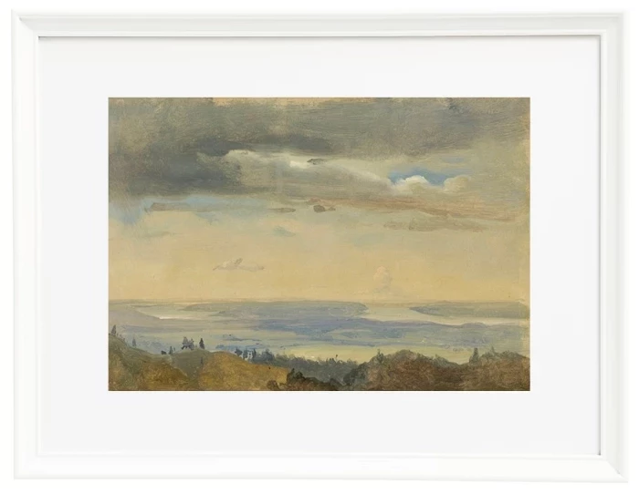 Wolkenstudie mit Flusslandschaft - 1825