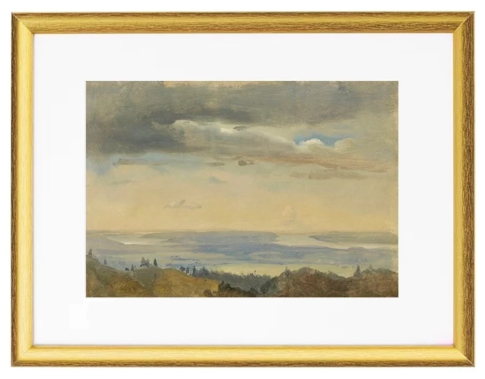 Wolkenstudie mit Flusslandschaft - 1825