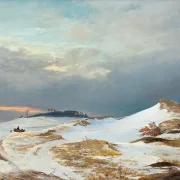Winterlandschaft mit Nordsee ländlichem Charakter – 1841