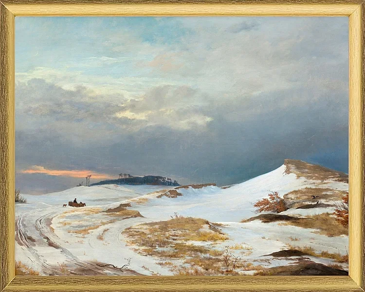 Winterlandschaft mit Nordsee ländlichem Charakter – 1841