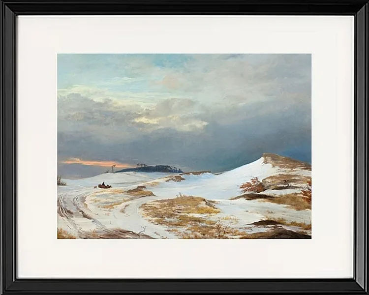 Winterlandschaft mit Nordsee ländlichem Charakter – 1841