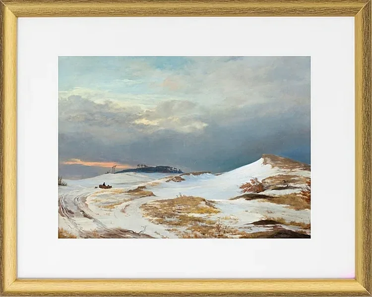Winterlandschaft mit Nordsee ländlichem Charakter – 1841