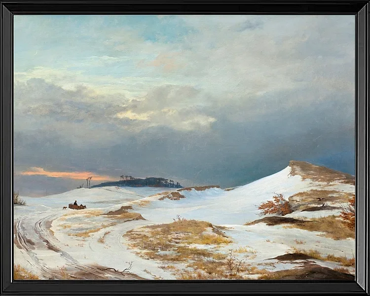 Winterlandschaft mit Nordsee ländlichem Charakter – 1841
