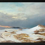 Winterlandschaft mit Nordsee ländlichem Charakter – 1841