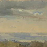 Wolkenstudie mit Flusslandschaft - 1825