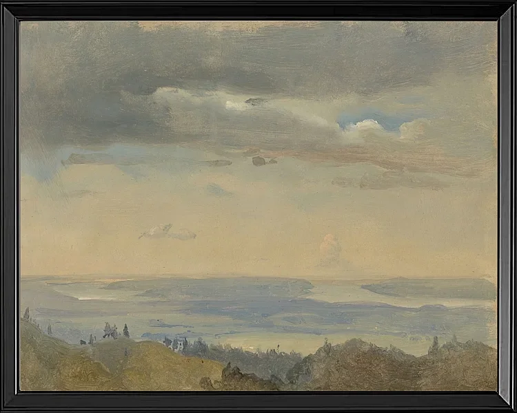 Wolkenstudie mit Flusslandschaft - 1825
