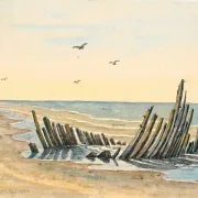 Wrack am Strand Nordstranden - 1832