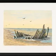 Wrack am Strand Nordstranden - 1832
