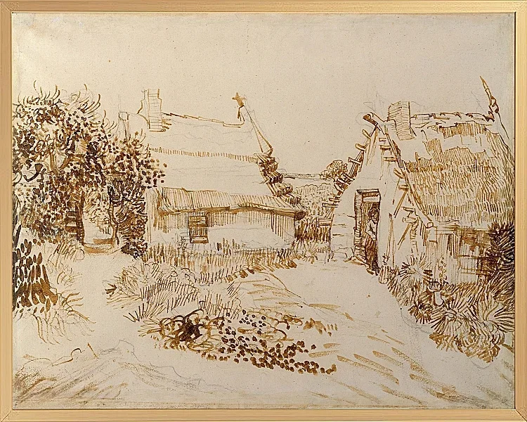 To hytter ved Saintes-Maries-de-la-Mer - 1888