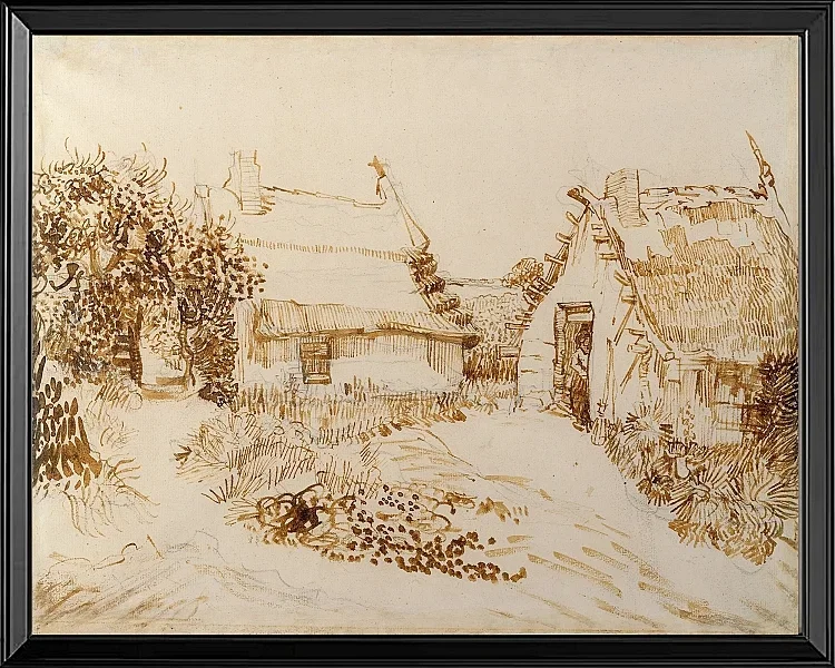 To hytter ved Saintes-Maries-de-la-Mer - 1888